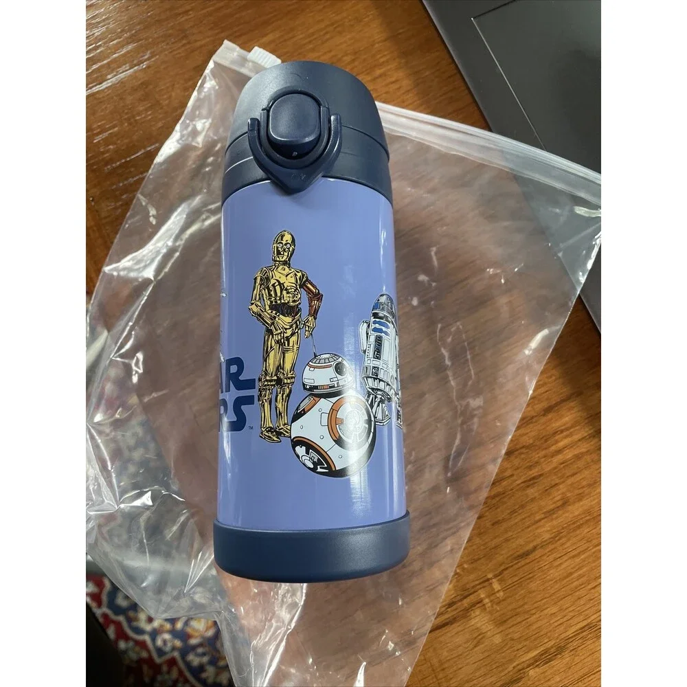 school Pottery barn Disney STAR WARS WATER BOTTLE Droid Jedi space mandalorian .
